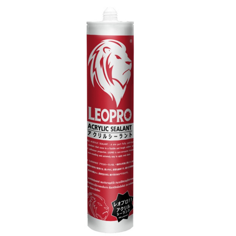 SKI - สกี จำหน่ายสินค้าหลากหลาย และคุณภาพดี | LEOPRO LP43027 กาวแด๊ป(อะคริลิค) สีน้ำตาล 430 กรัม (25หลอด/ลัง)